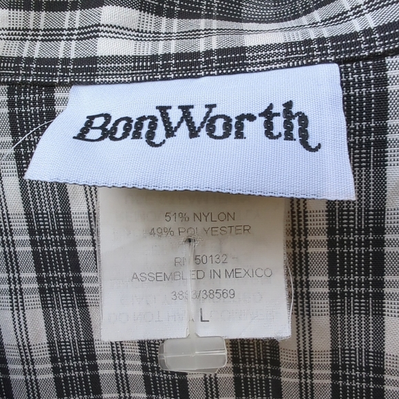 🤍🖤Vintage BonWorth Lightweight Embroidered Jacket Full Zipper Pockets Large - Picture 3 of 13